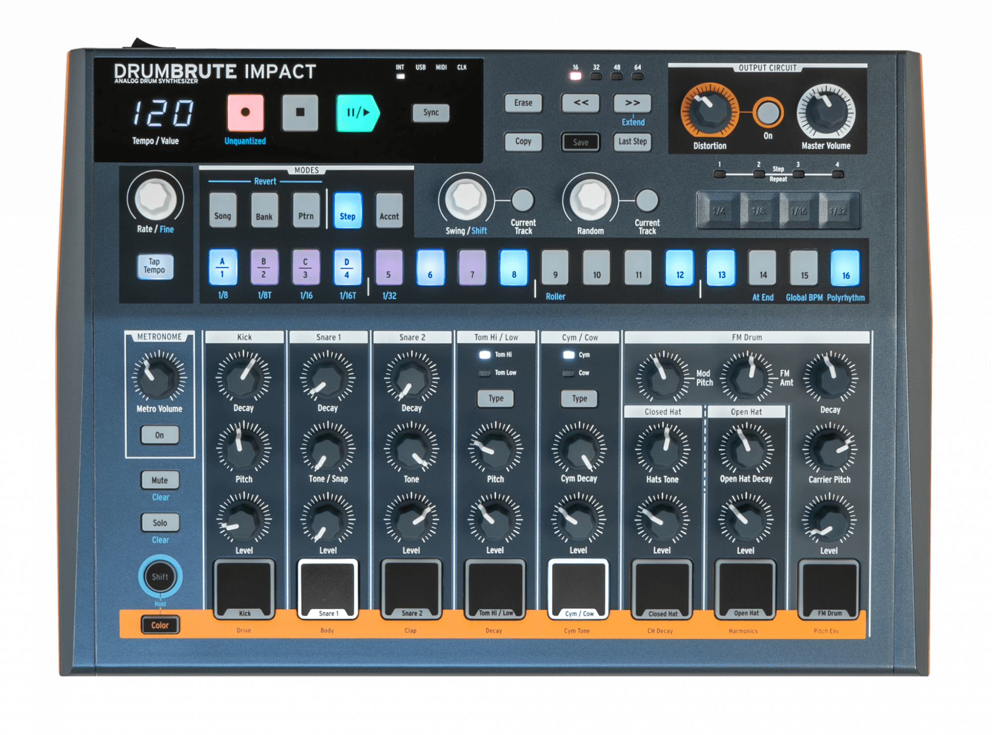 Arturia DrumBrute Impact Analog Drum Machine