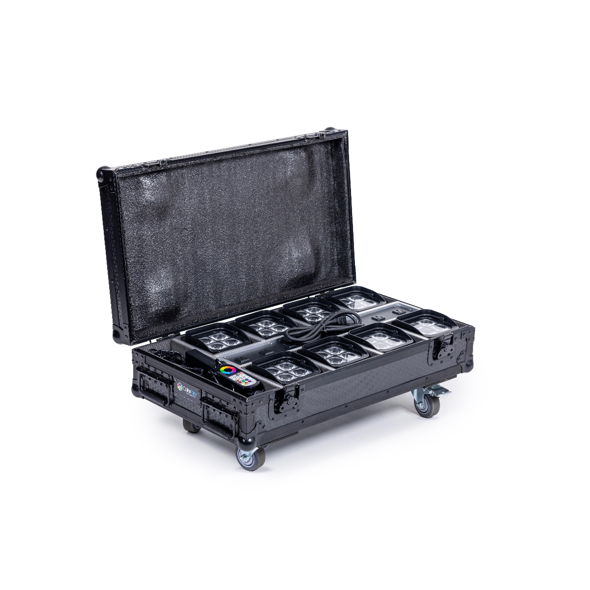 ColorKey 8-pc Charging Road Case for MobilePar Mini Hex 4 MKII