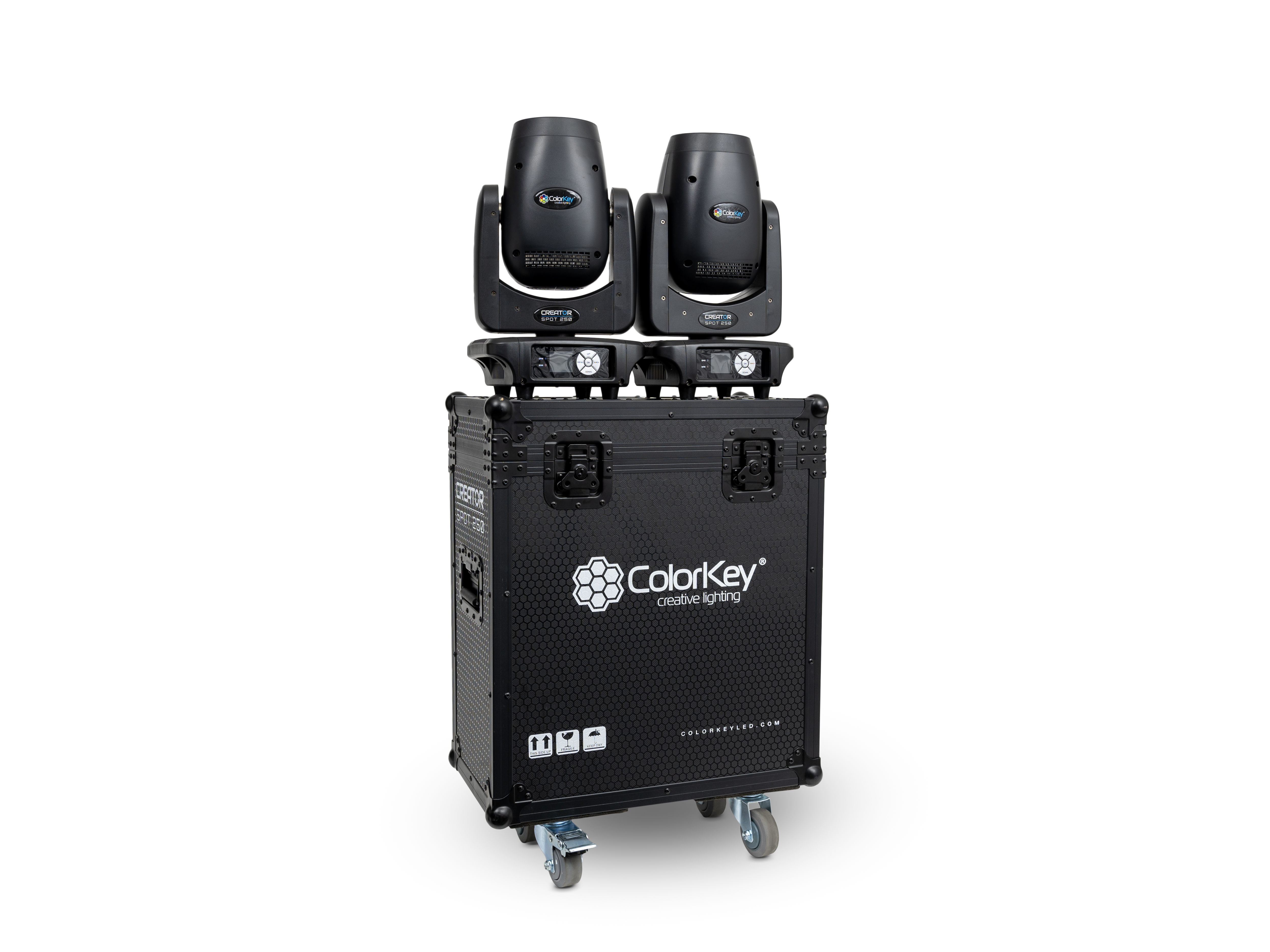 Colorkey 2-pc Creator Flight Case for Spot 250 w/ Casters (All Black) gallery 3