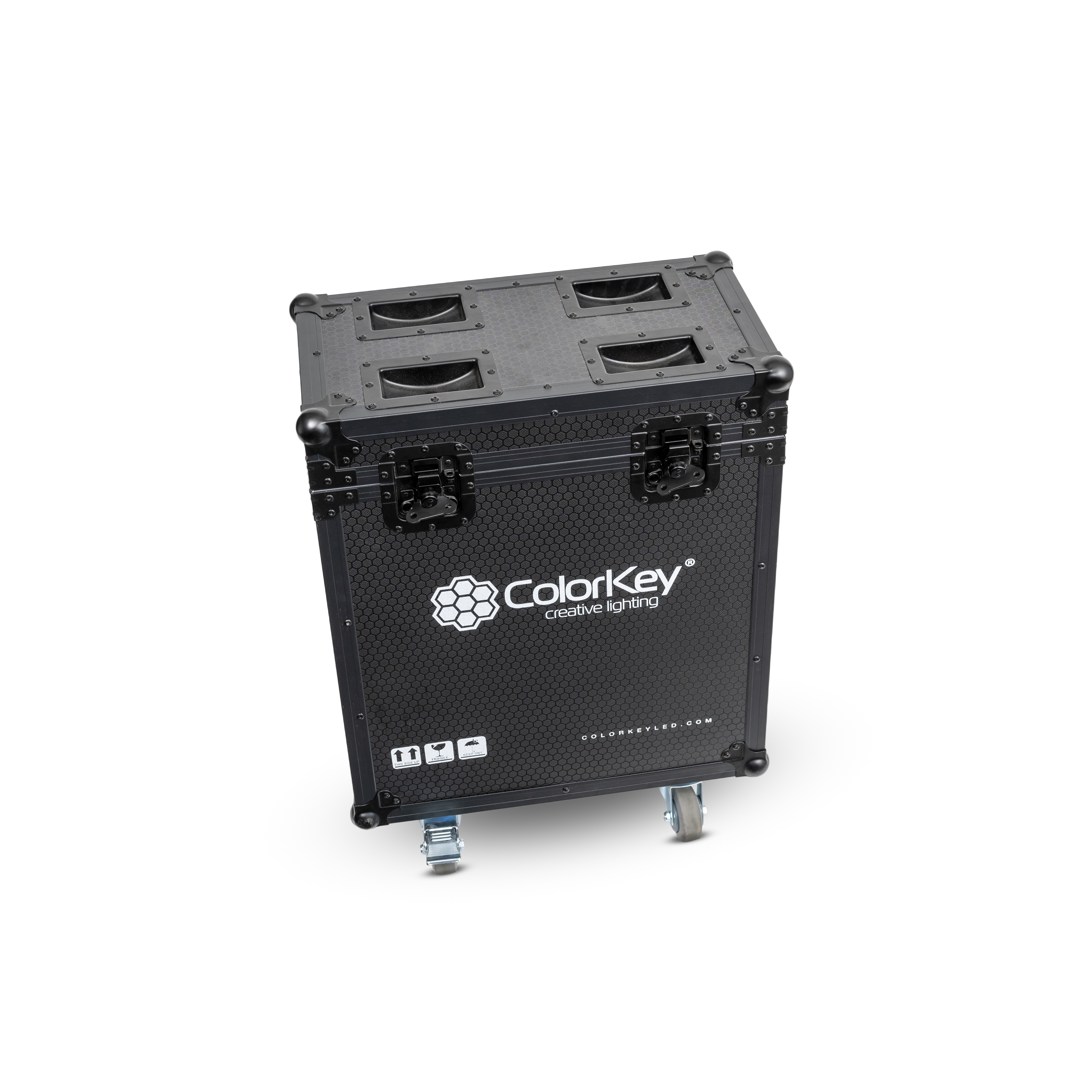 Colorkey 2-pc Creator Flight Case for Spot 250 w/ Casters (All Black)