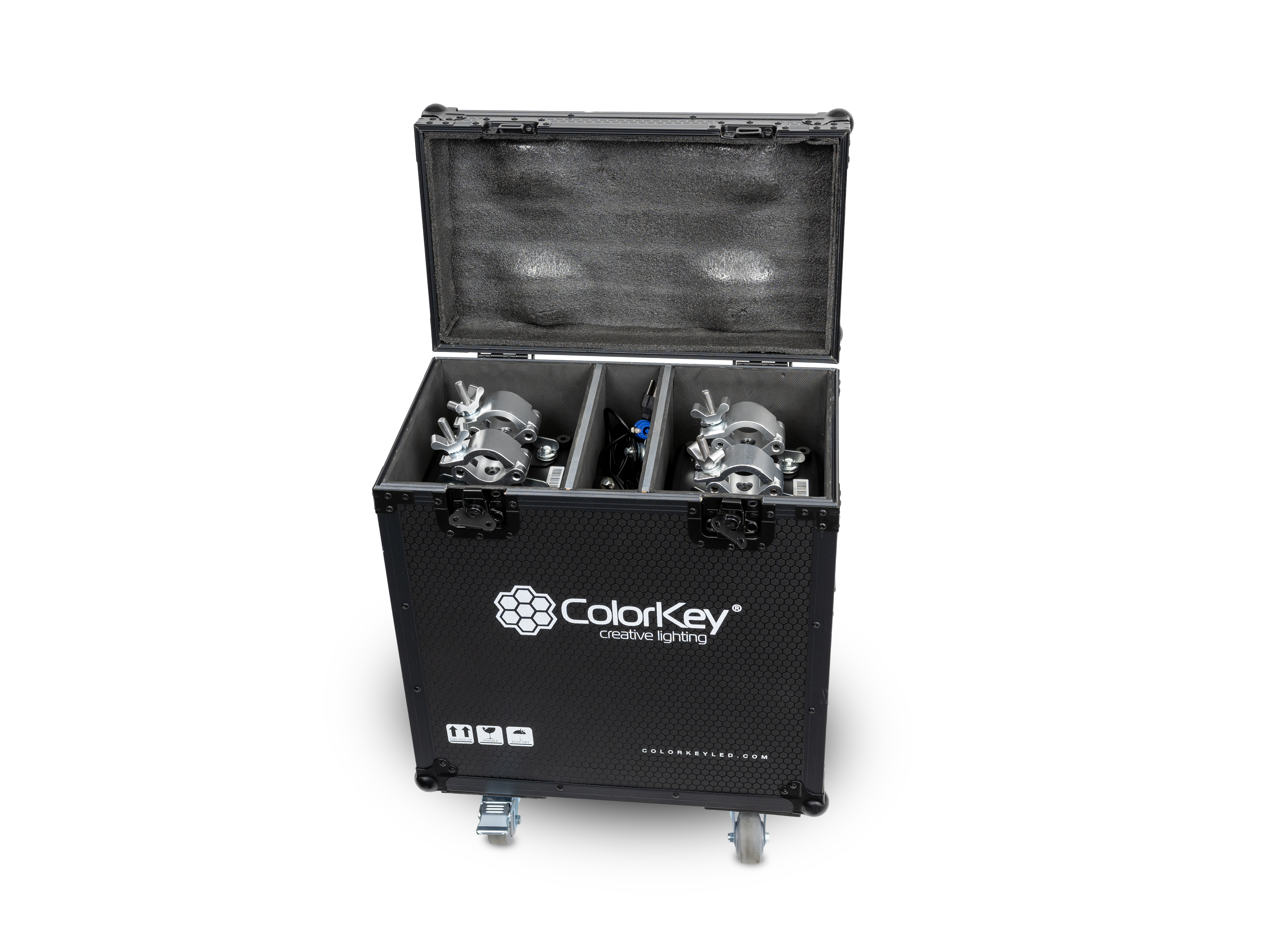 Colorkey 2-pc Creator Flight Case for Beam 150 w/ Casters (All Black) gallery 1