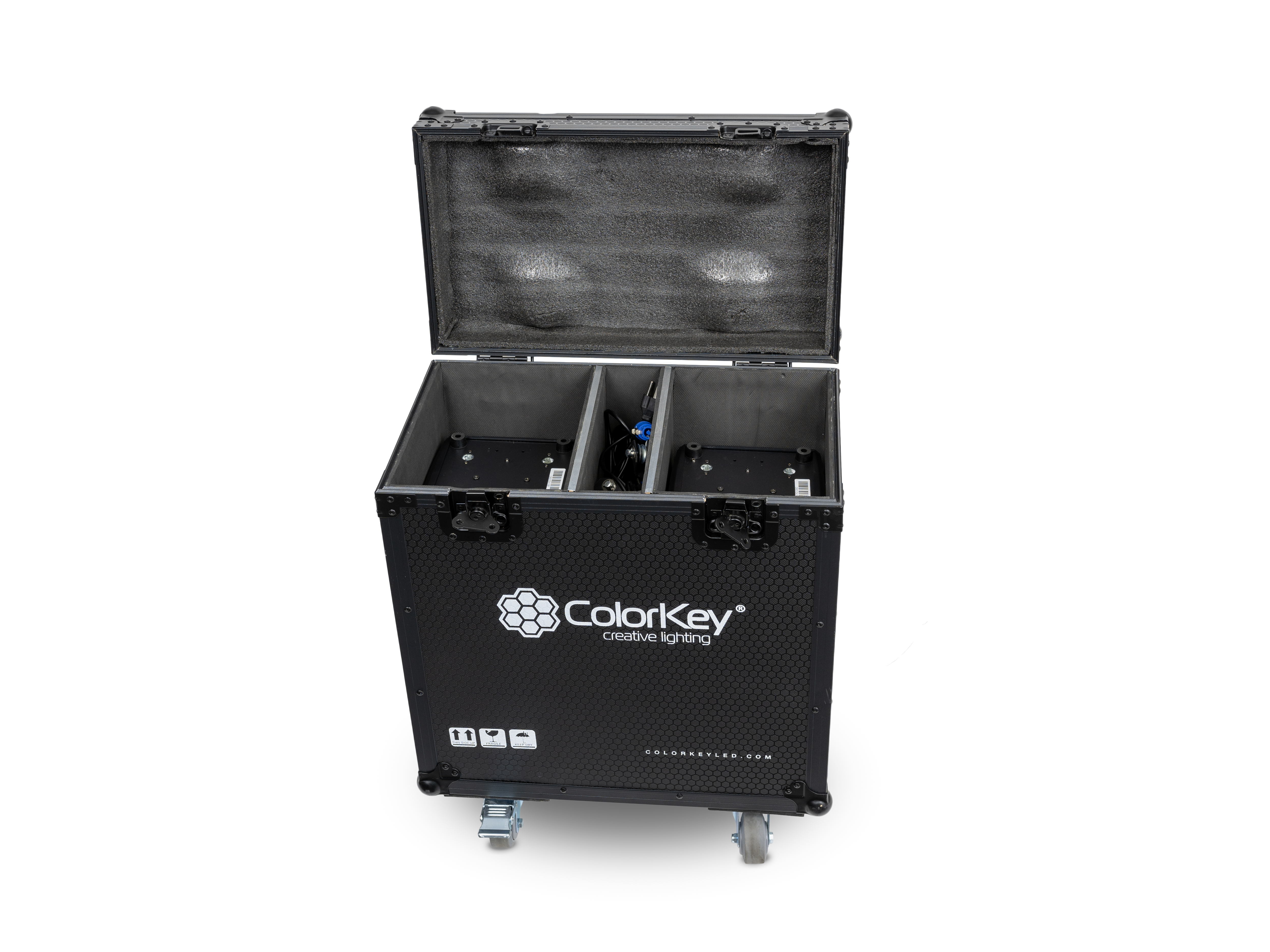 Colorkey 2-pc Creator Flight Case for Beam 150 w/ Casters (All Black) gallery 2