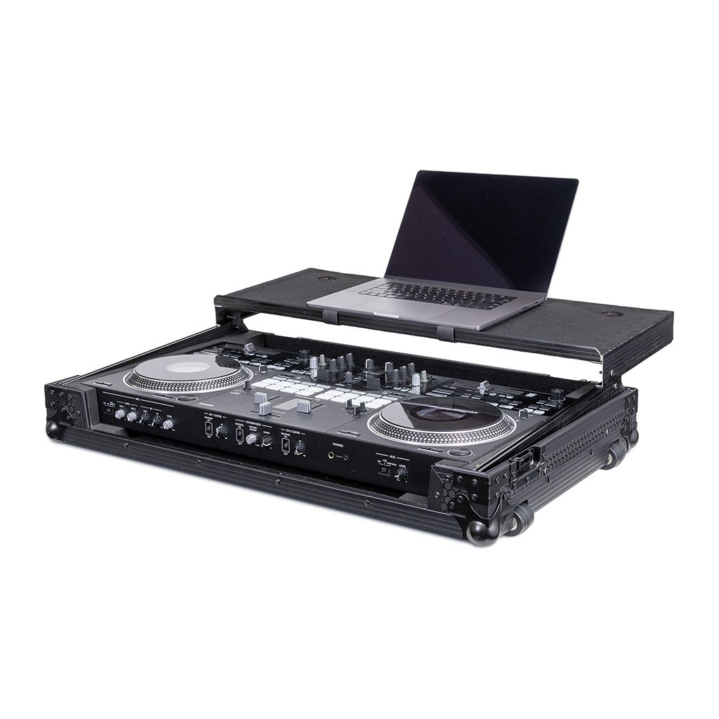 Headliner Pitch Black Flight Case for DDJ-REV7 w/ Laptop Platform & Wheels