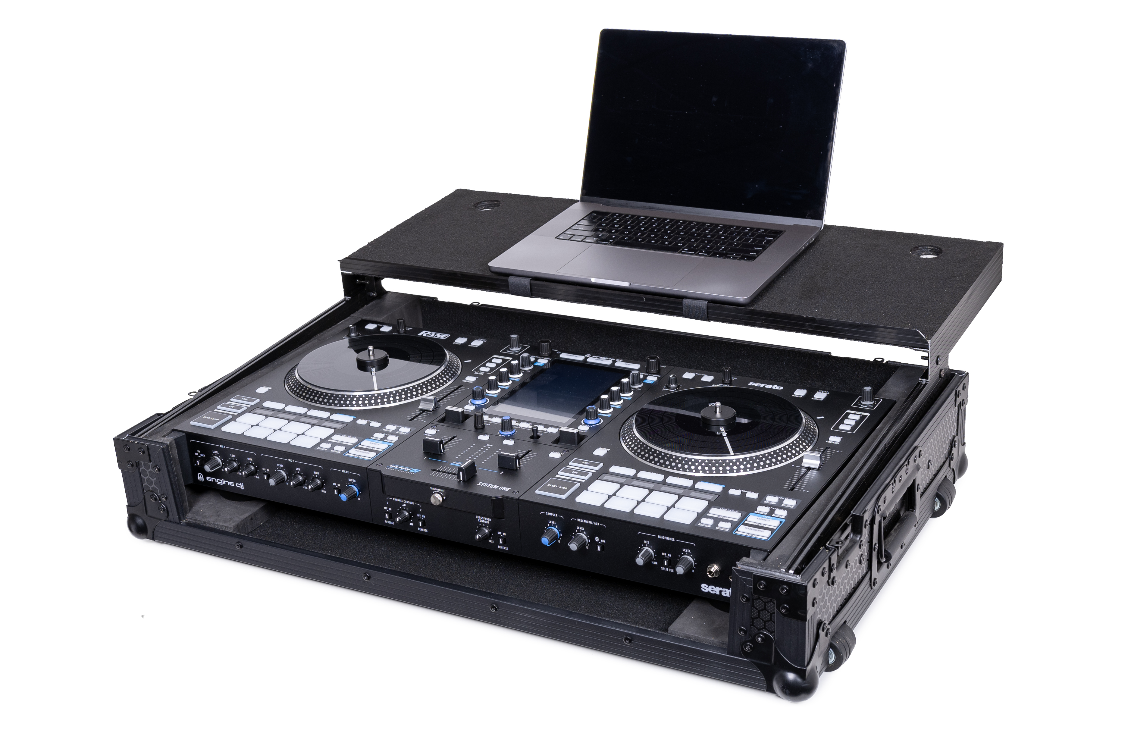 Headliner Pitch Black Flight Case for System One w/ Laptop Platform & Wheels gallery 1