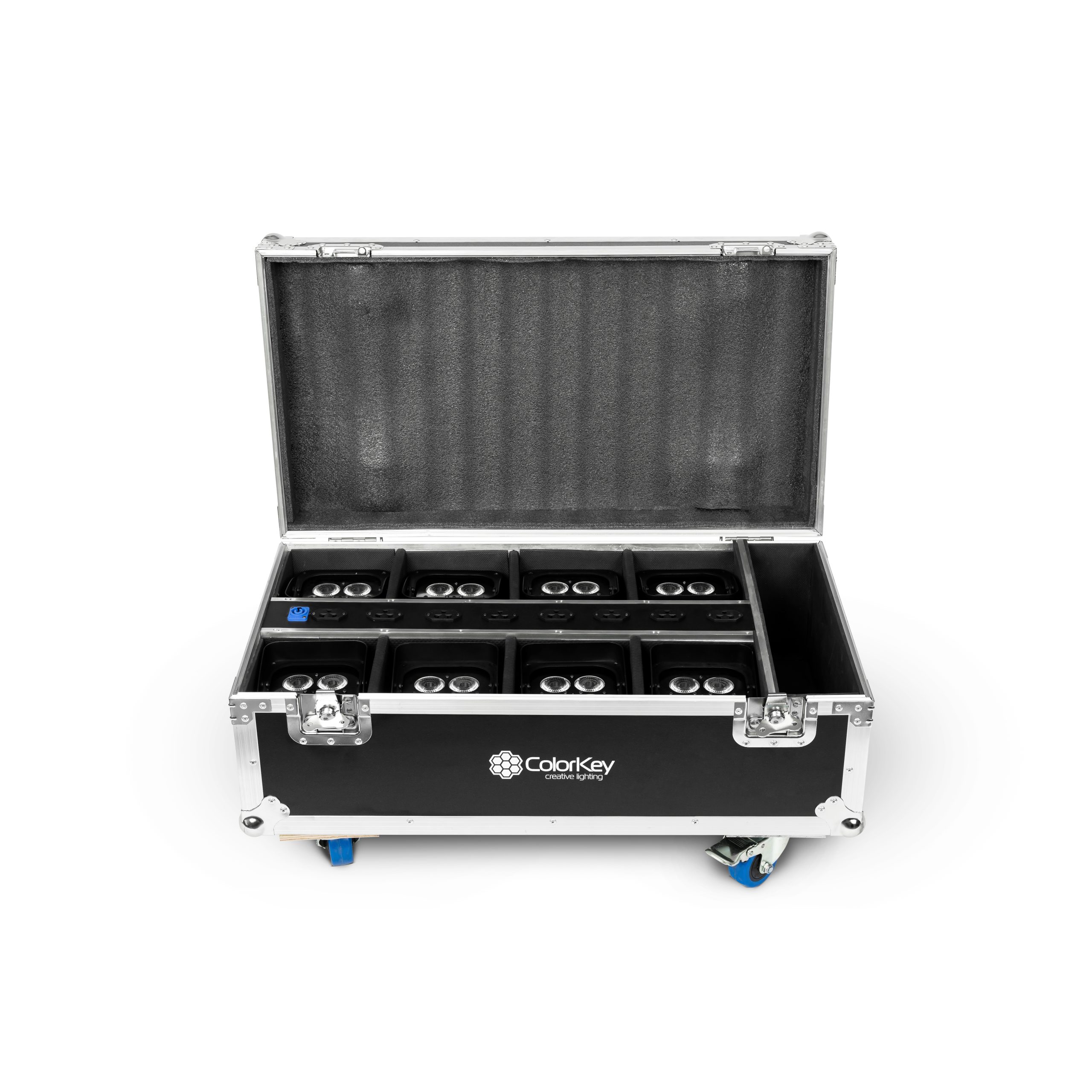 8-pc Charging Road Case w/ Casters for AirPar HEX 4