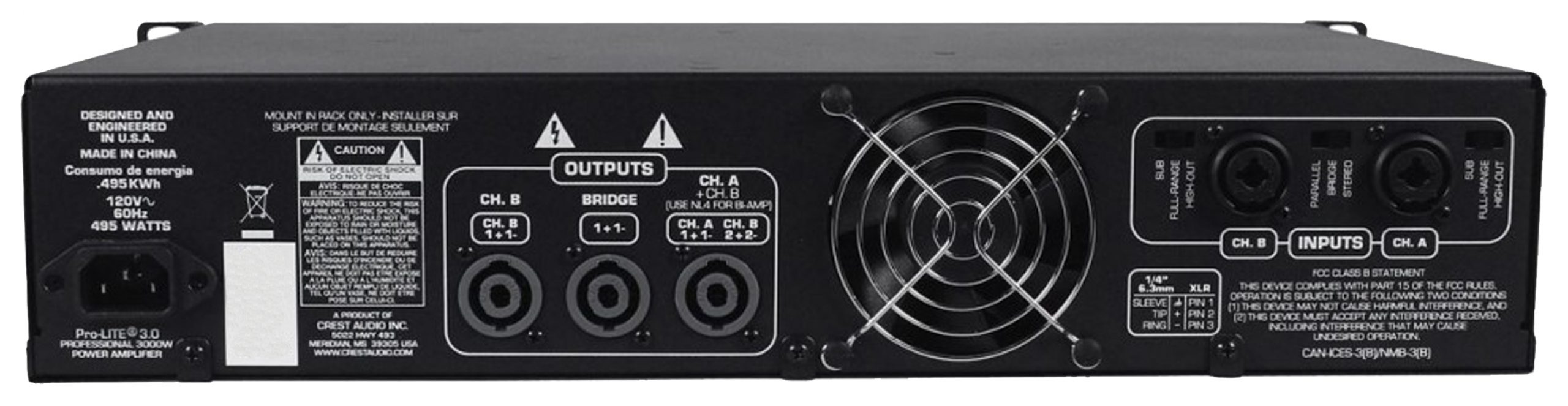 Crest Audio Pro-LITE 3.0 2-Channel Power Amplifier gallery 4