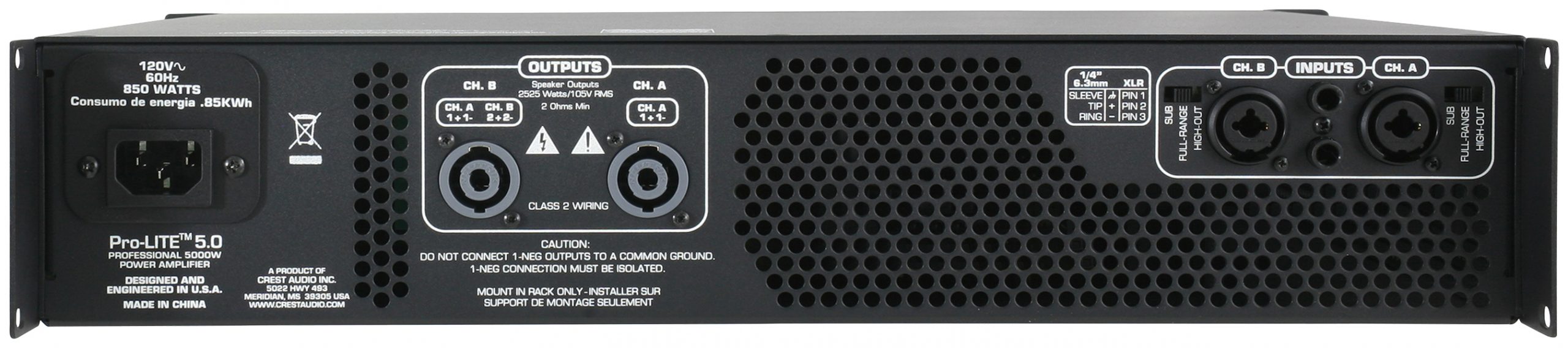Crest Audio Pro-LITE 5.0 2-Channel Power Amplifier gallery 3