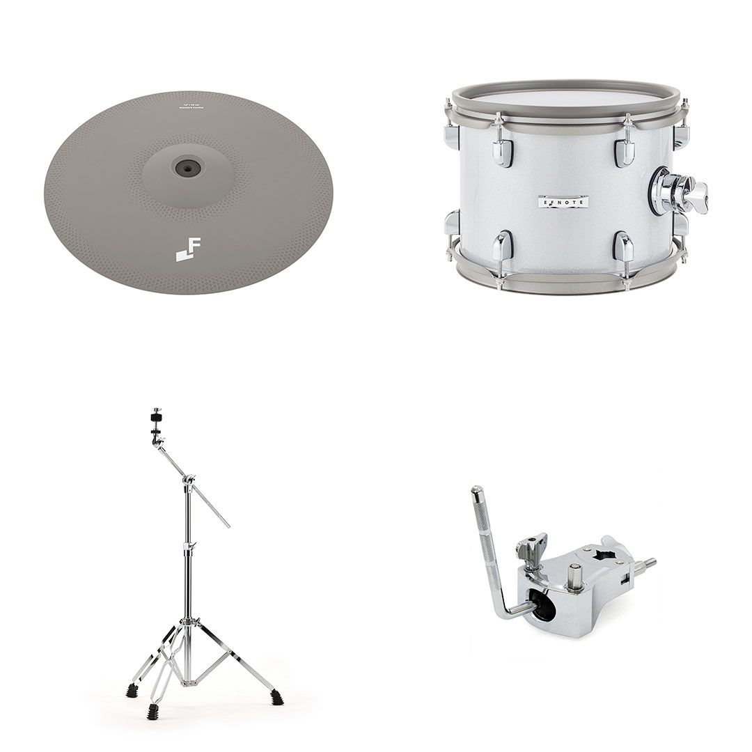 EFNOTE 5 expansion pack - 16" Cymbal w Cymbal Stand, 11" Rack Tom w/ Tom Mount