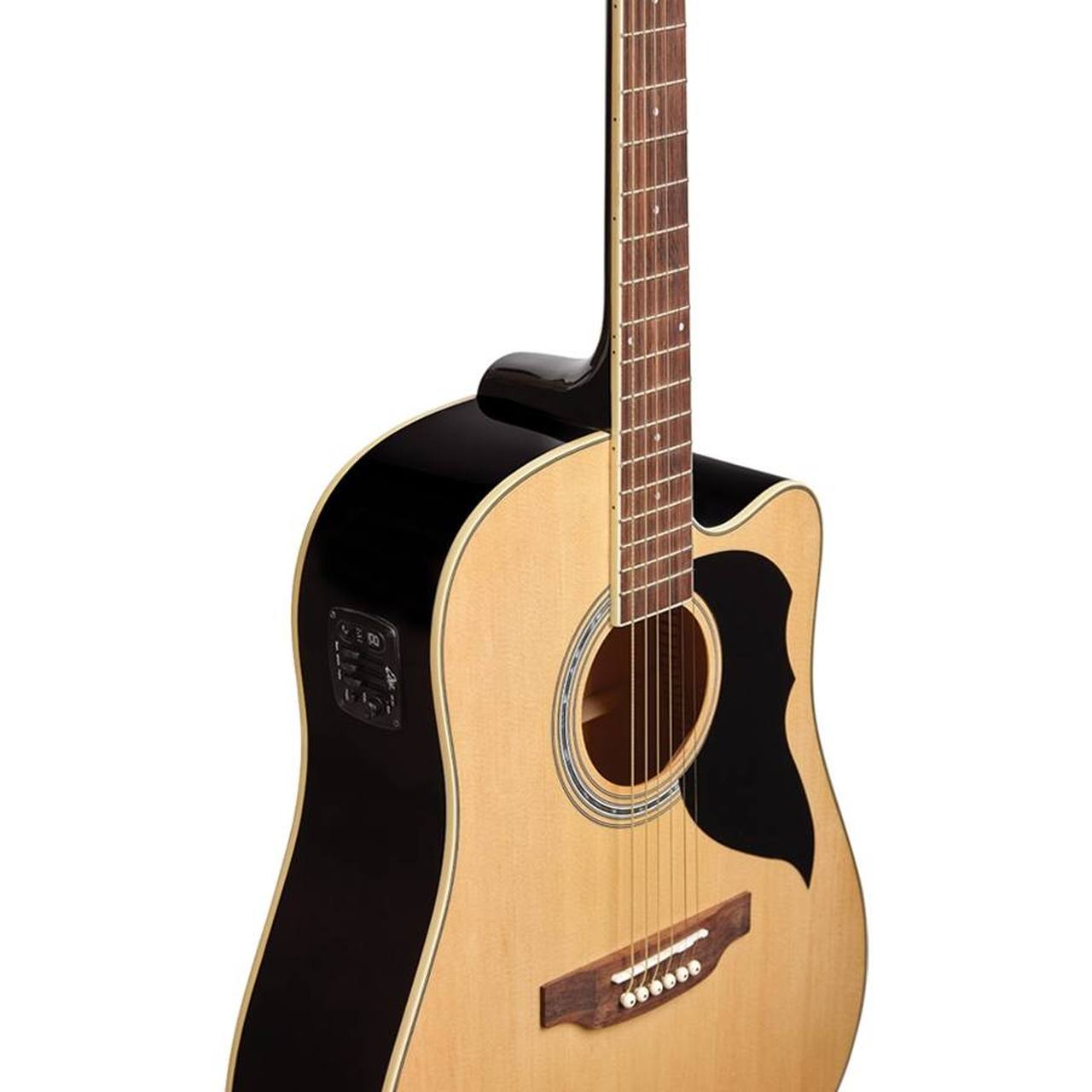 Eko Ranger CW EQ VAN3L Dreadnought Cutaway Acoustic-Electric Guitar – Natural gallery 3