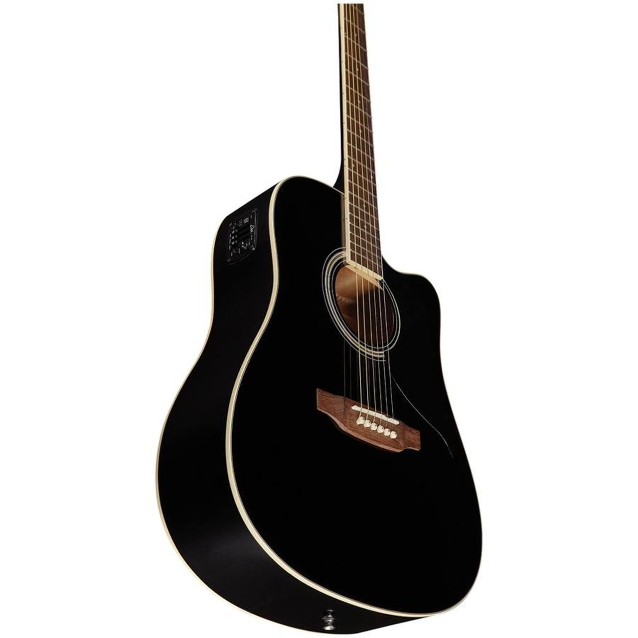 Eko Ranger CW EQ VAN3L Dreadnought Cutaway Acoustic-Electric Guitar – Black gallery 2