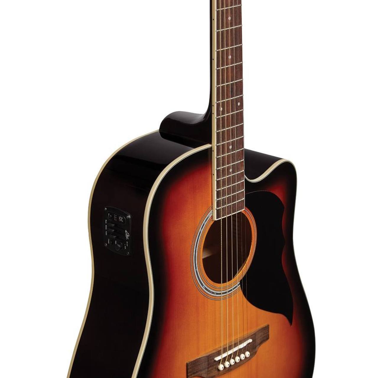 Eko Ranger CW EQ VAN3L Dreadnought Cutaway Acoustic-Electric Guitar – Brown Sunburst gallery 3