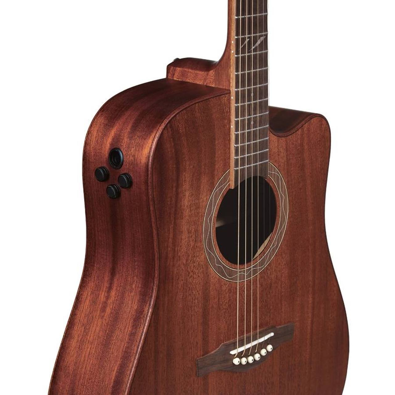 Eko DUO D200CE Dreadnought Cutaway Acoustic-Electric Guitar – Natural gallery 2