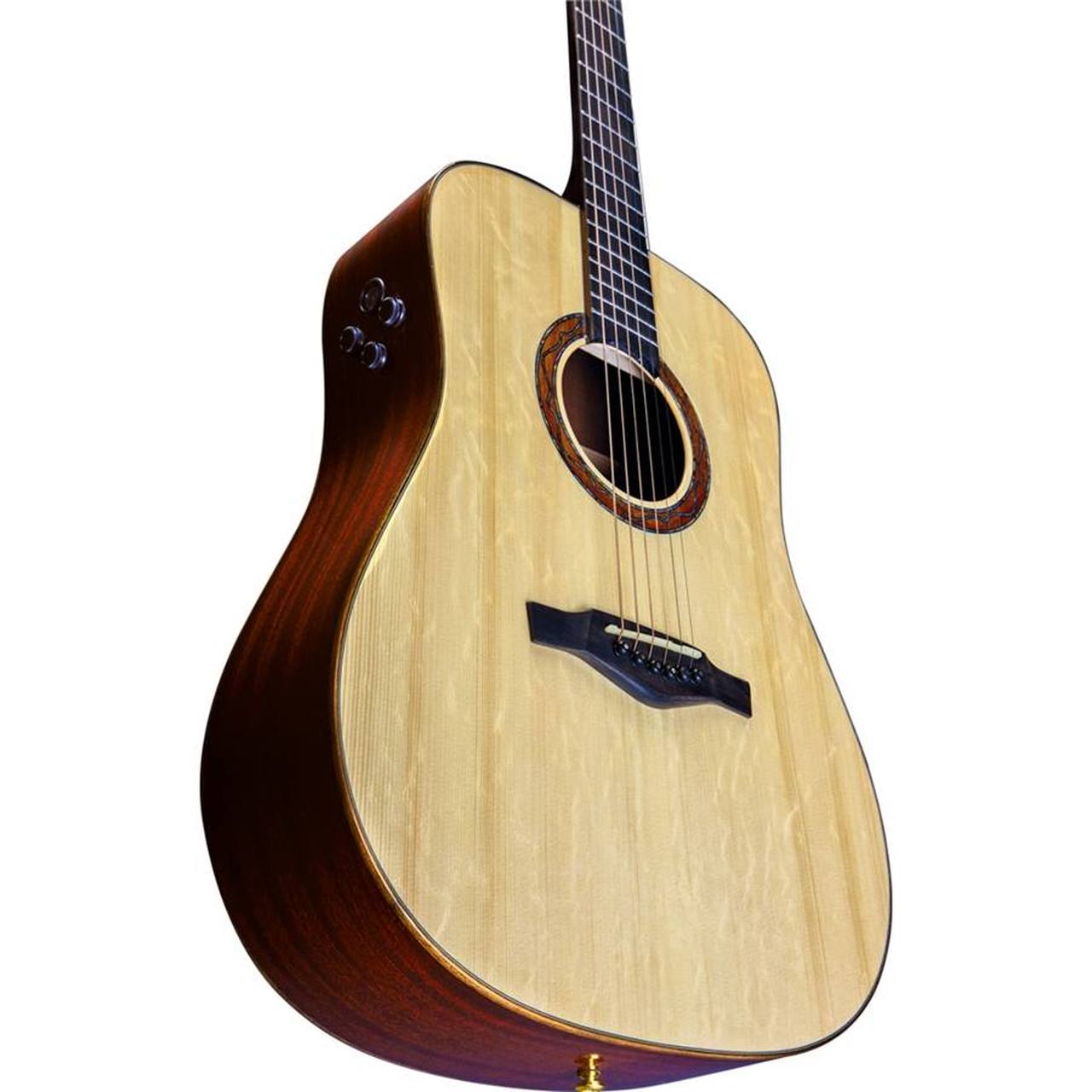 Eko WOW D800e SS All-Solid Dreadnought Acoustic-Electric Guitar – Spruce / Sapele gallery 2
