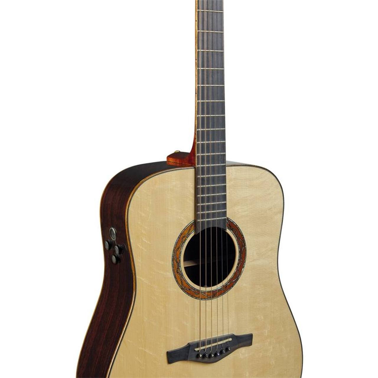 Eko WOW D800e SR All-Solid Dreadnought Acoustic-Electric Guitar – Spruce / Rosewood gallery 3
