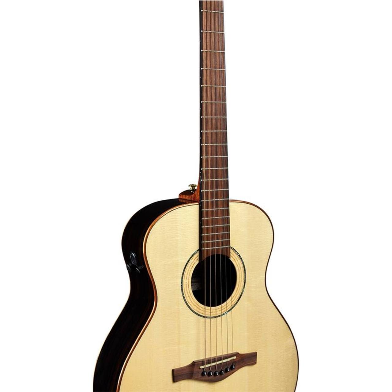 Eko Marco Polo T500e SZ All-Solid Travel Acoustic-Electric Guitar – Spruce / Ziricote gallery 3