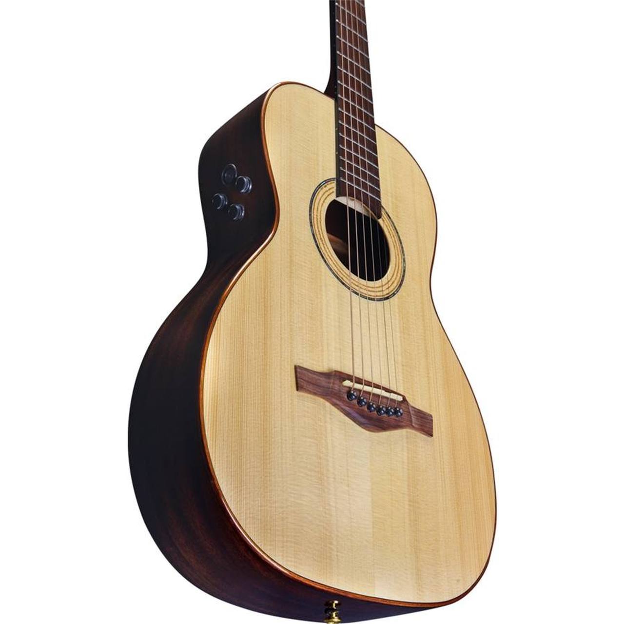 Eko Marco Polo P500e SM All-Solid Travel Acoustic-Electric Guitar – Spruce / Mahogany gallery 2