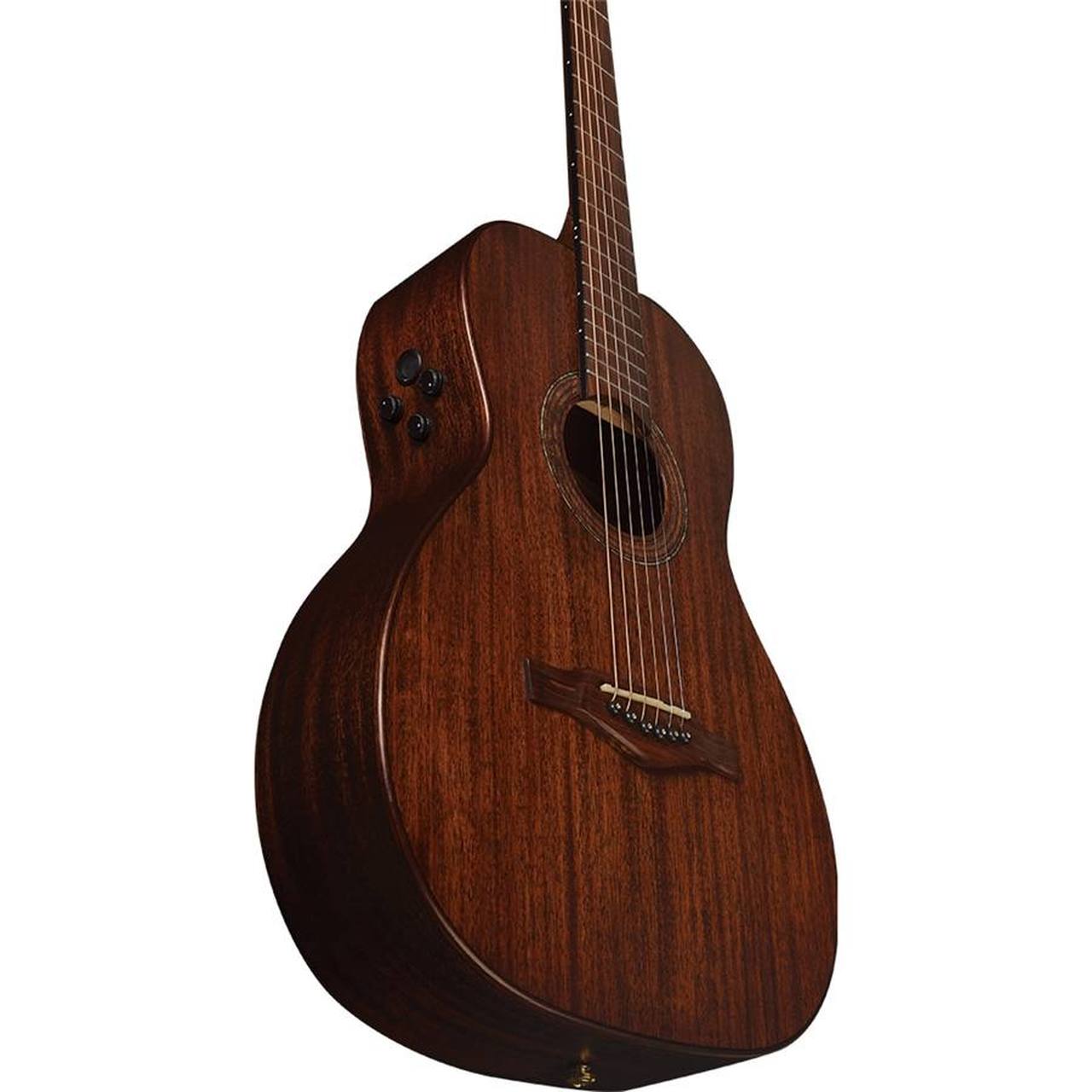 Eko Marco Polo P500E MM All-Solid Parlor Acoustic-Electric Guitar – Mahogany gallery 3