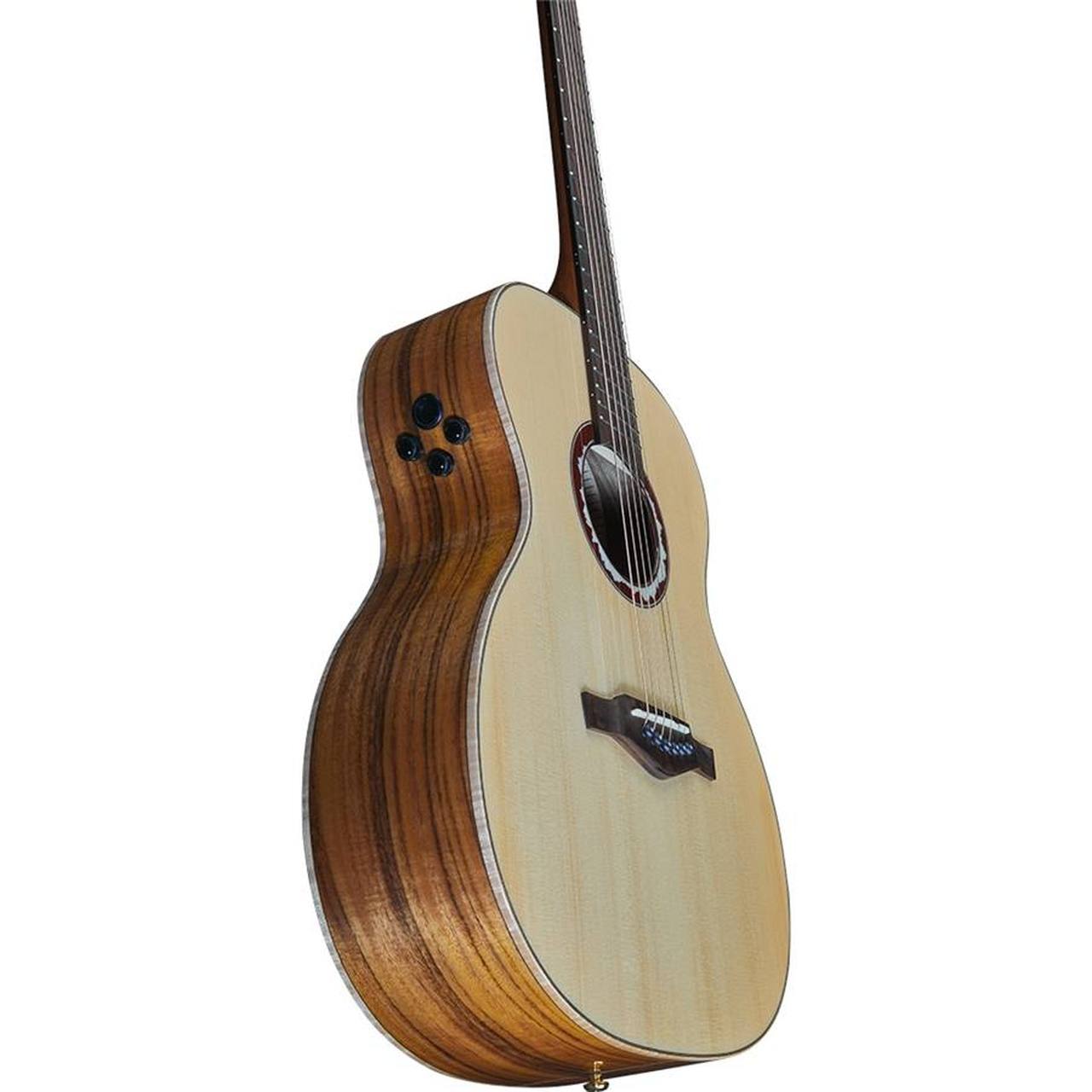 Eko ALPS J450E Grand Auditorium Acoustic-Electric Guitar – Solid Italian Red Spruce / 3-Layer Koa gallery 2
