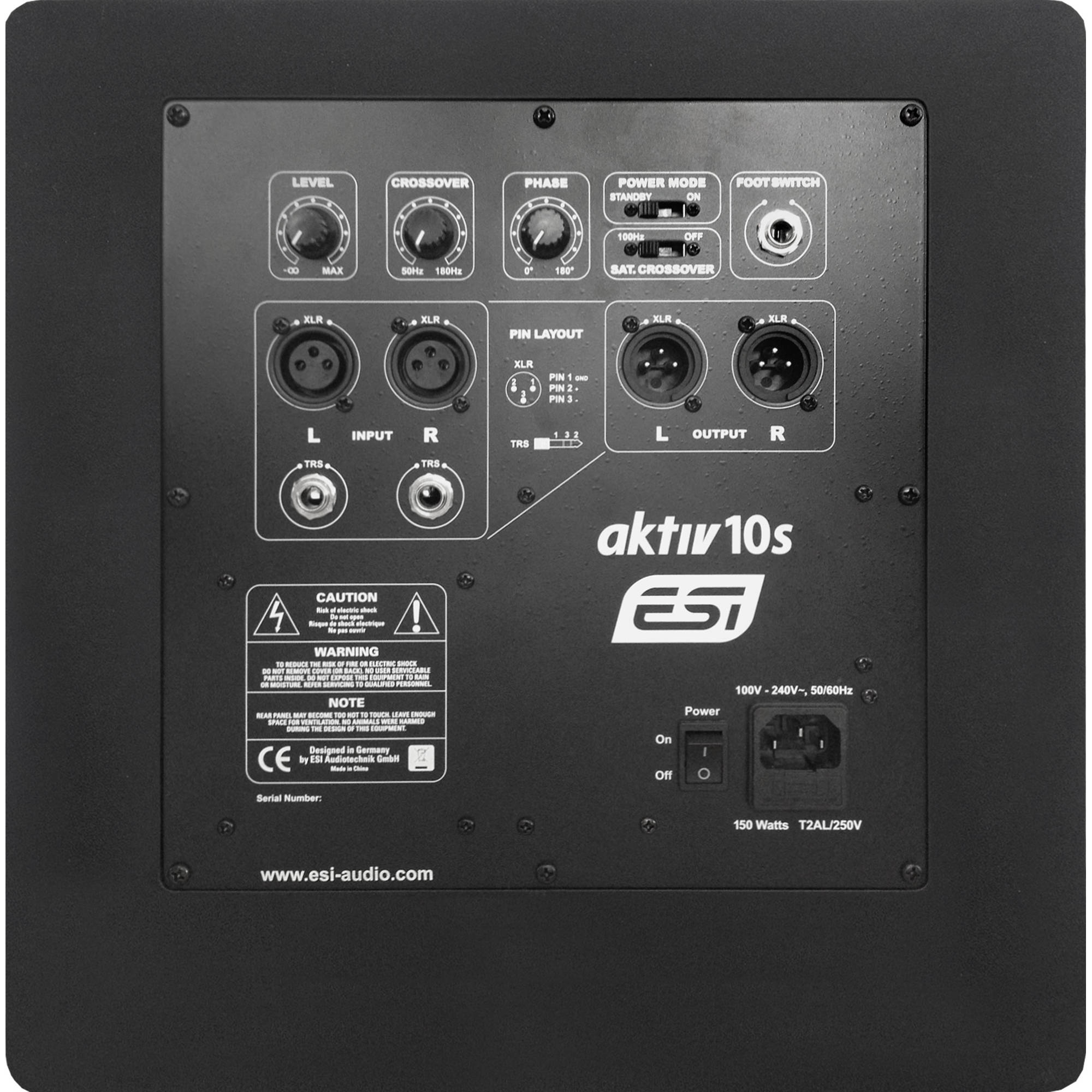 ESI aktiv 10s Powered Studio Monitoring Subwoofer gallery 1