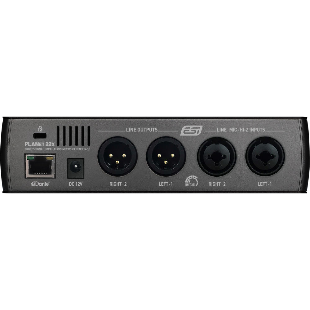 ESI planet 22x Professional Dante audio interface with 2 inputs / 2 outputs gallery 1
