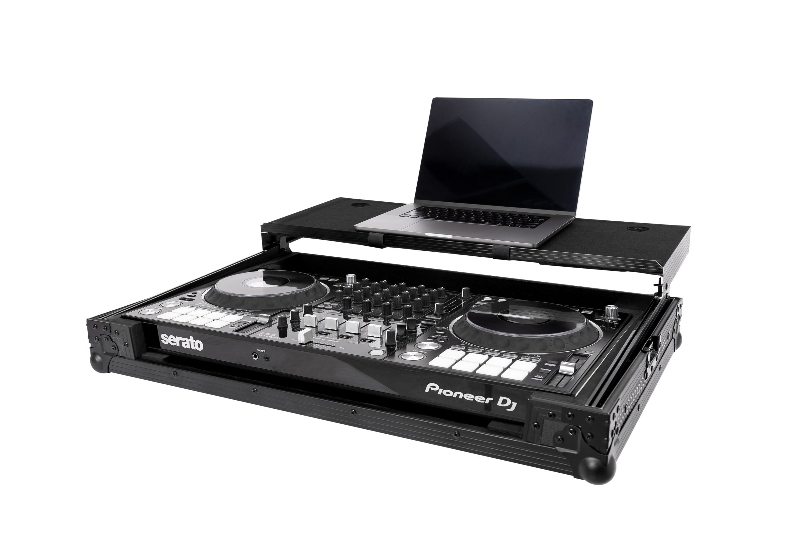 Pitch Black Flight Case for DDJ-FLX10 w/ Laptop Platform