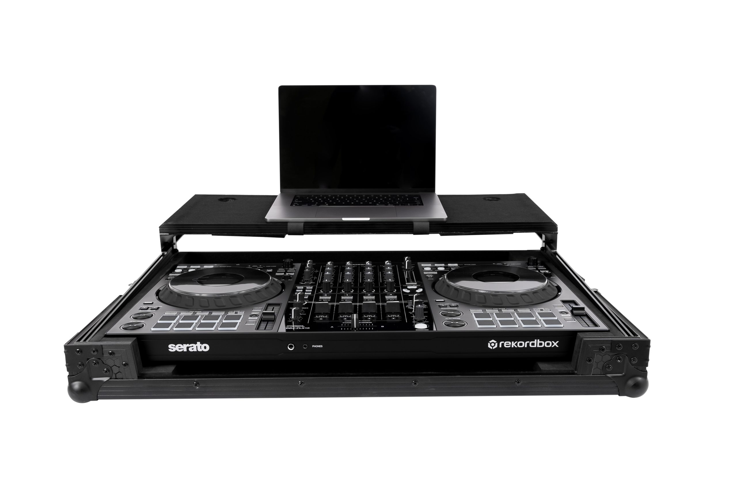 Pitch Black Flight Case for DDJ-FLX10 w/ Laptop Platform gallery 1