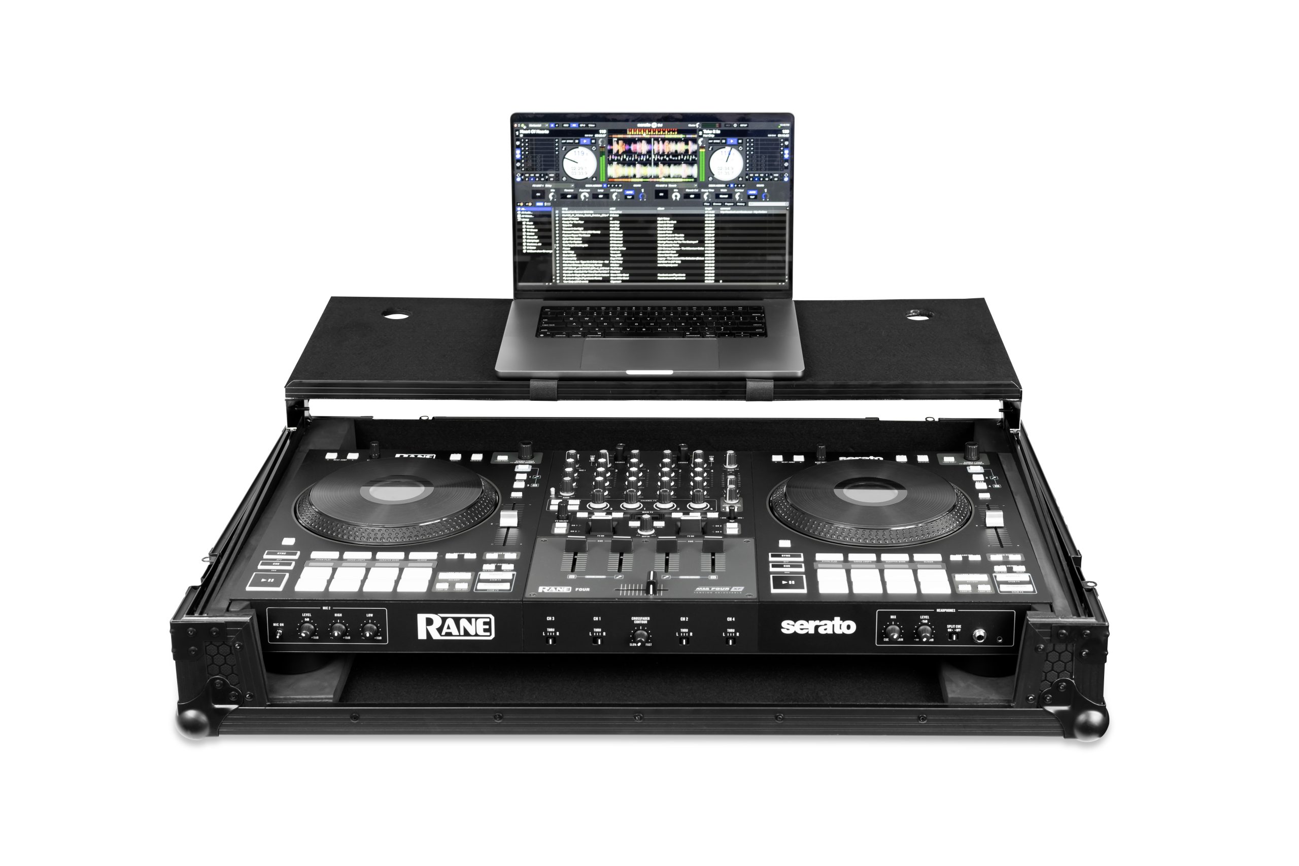 Pitch Black Flight Case for Performer & Four w/ Laptop Platform & Wheels gallery 1