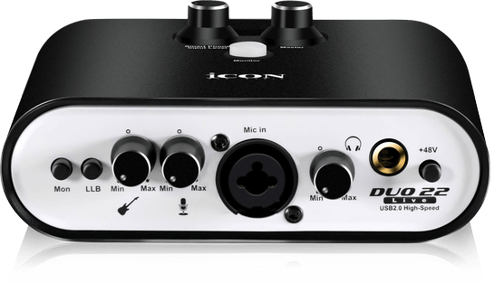 iCON Pro Audio Duo22 Dyna 2x2 USB Recording Interface w/ 127dB Dynamic Range gallery 1