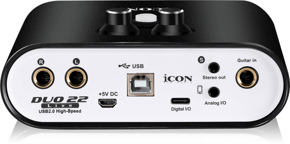 iCON Pro Audio Duo22 Dyna 2x2 USB Recording Interface w/ 127dB Dynamic Range gallery 2