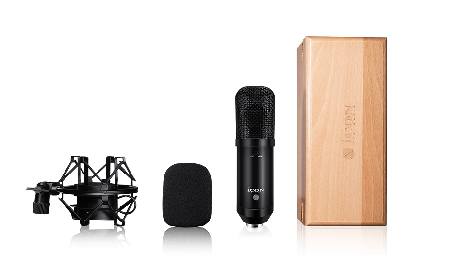 iCON Pro Audio M4 Large Diaphragm Studio Condenser Microphone w/ Shock Mount gallery 1