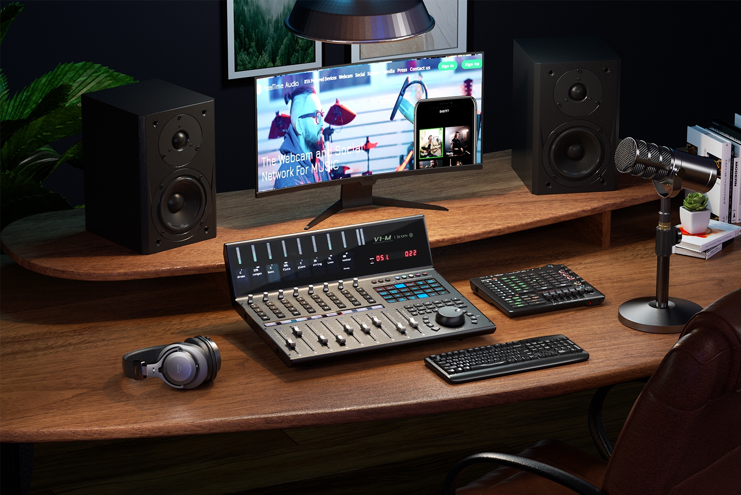 iCON Pro Audio V1-M USB MIDI DAW Control Surface with Motorized Faders gallery 7