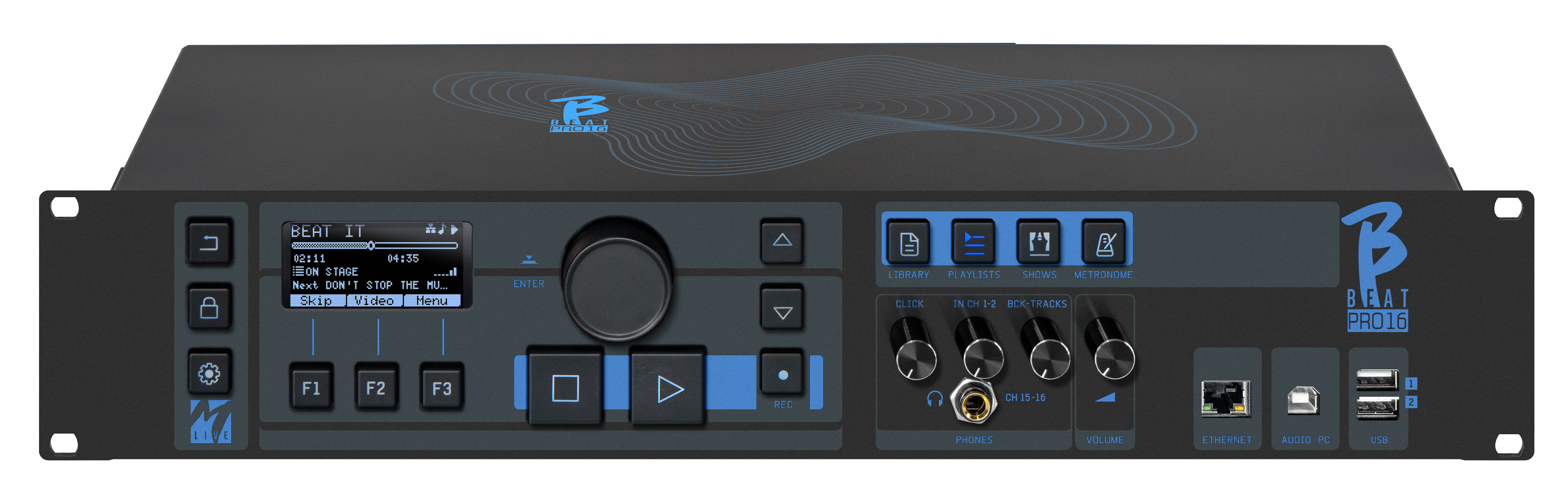 M-Live B.Beat PRO16 128GB Professional 16-Output Multitrack Playback System gallery 1