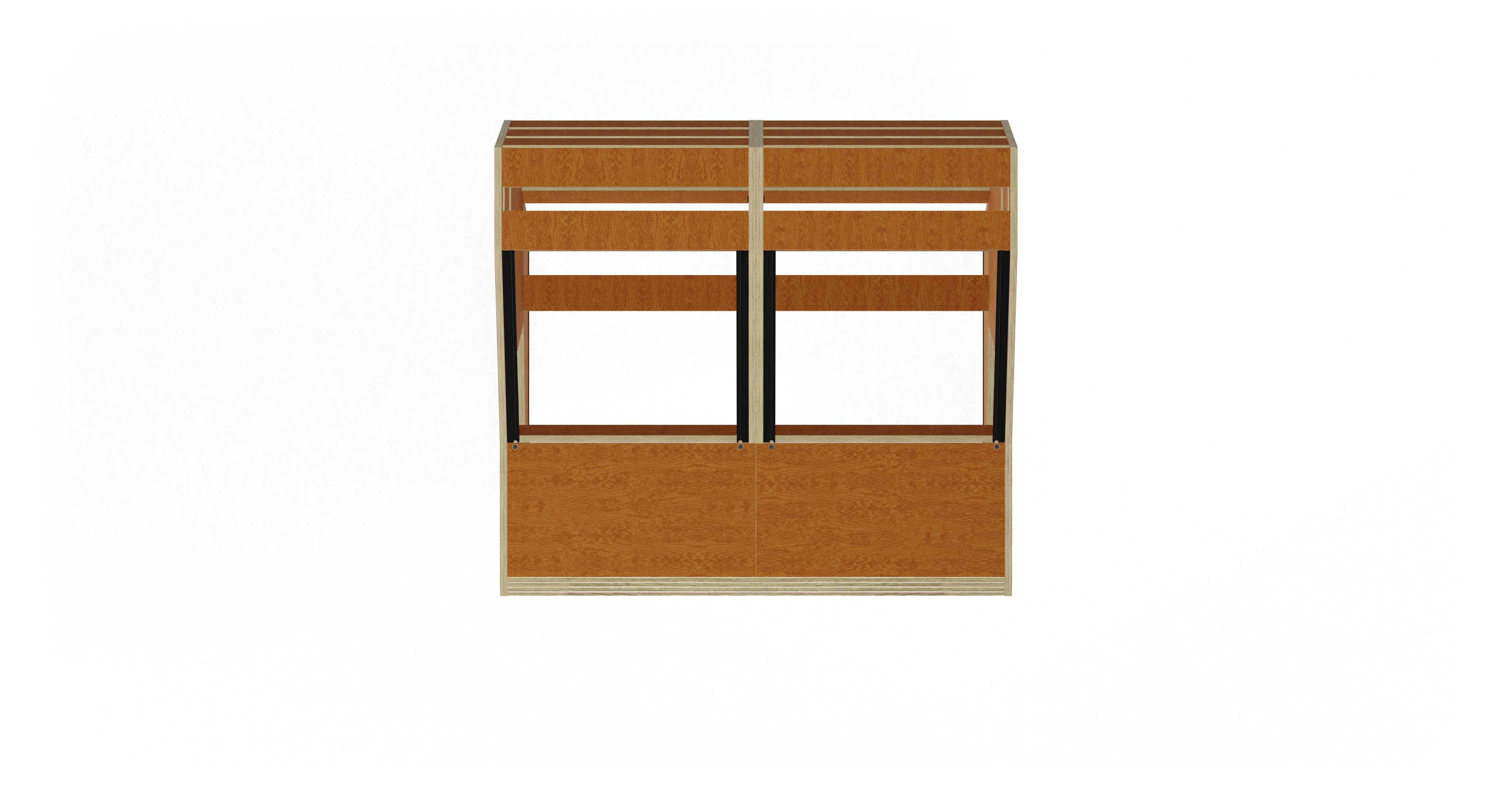 Sessiondesk QUINTAV 2.0 Studio Desk with KEY small Keyboard Drawer - 60s Brown gallery 2