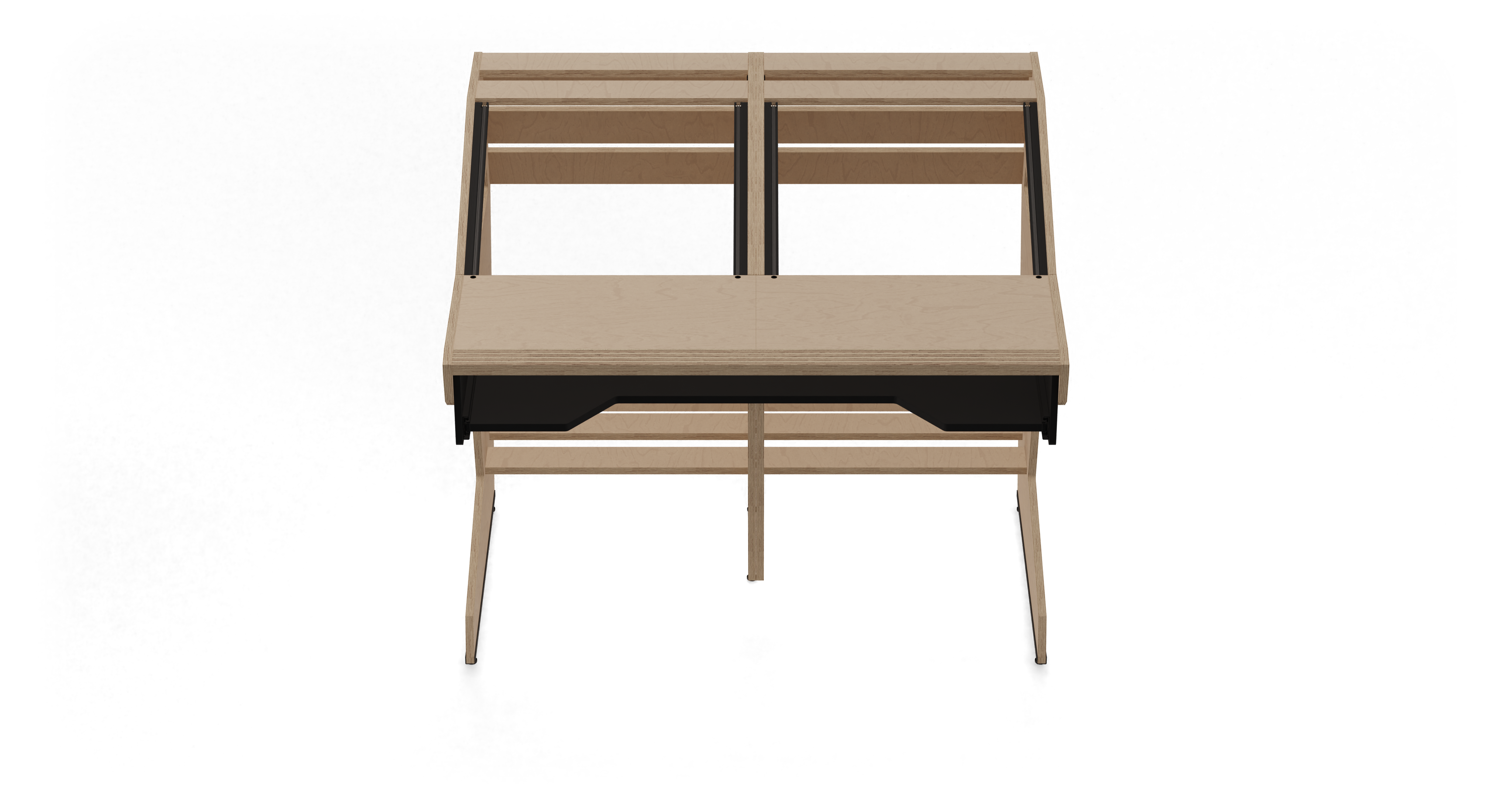 Sessiondesk QUINTAV 2.0 Studio Desk with KEY small Keyboard Drawer - 100% Birch gallery 1