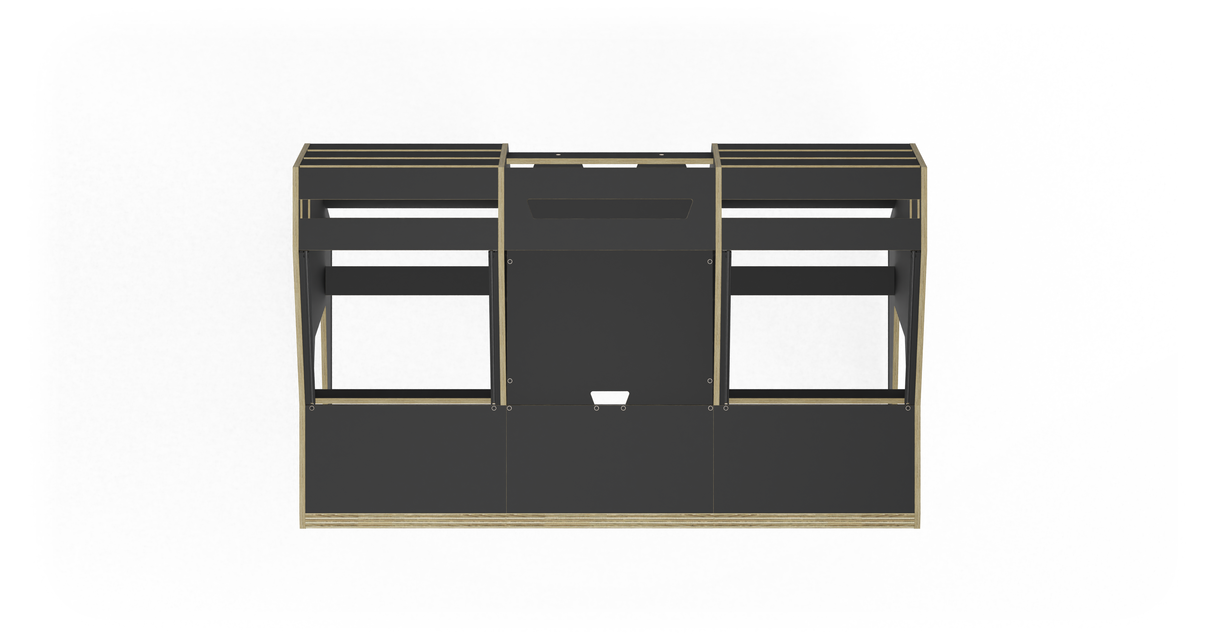 Sessiondesk OKTAV 2.0 Studio Desk with KEY big Keyboard Drawer - 90s Black gallery 2
