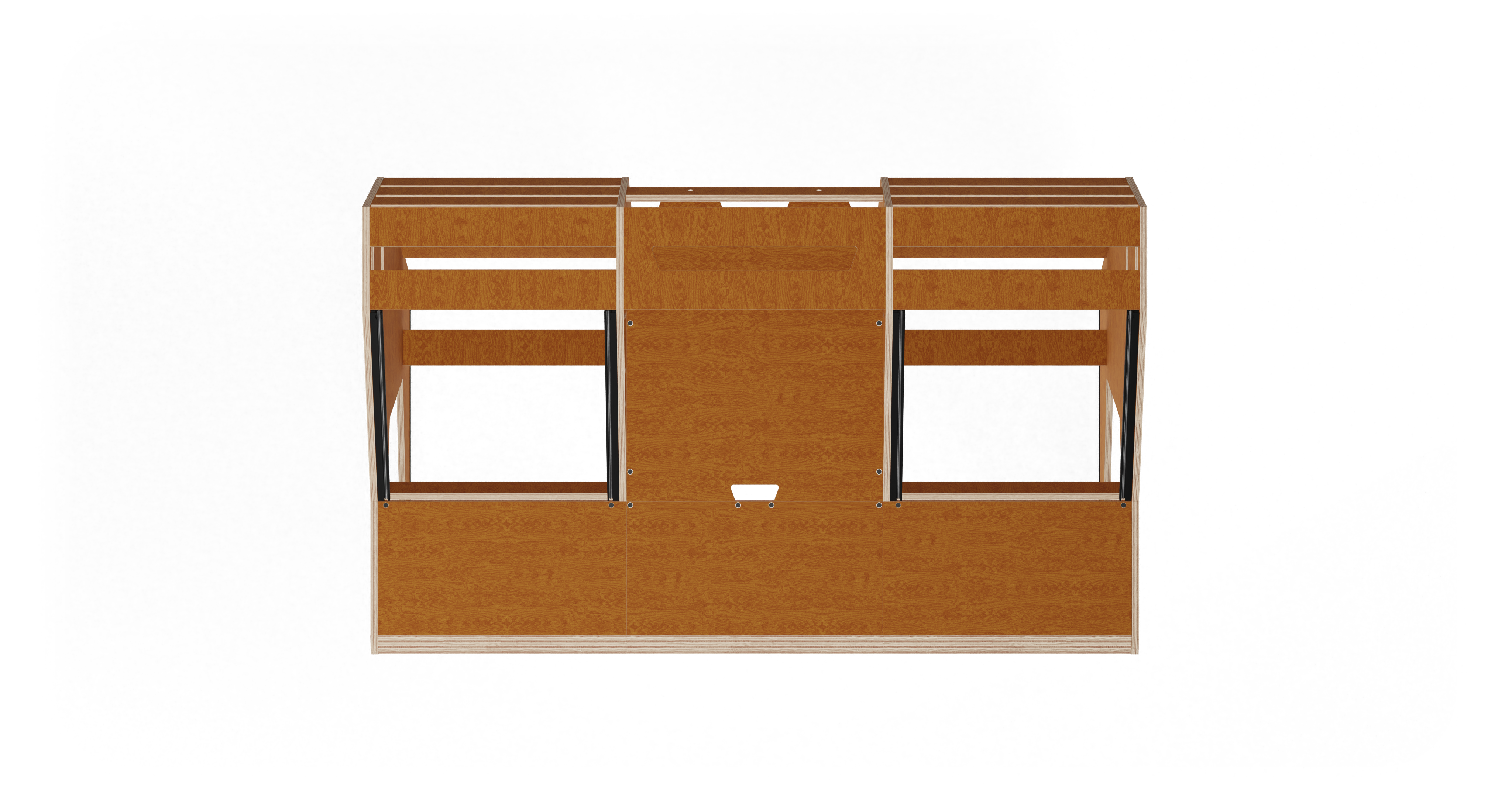 Sessiondesk OKTAV 2.0 Studio Desk with KEY big Keyboard Drawer - 60s Brown gallery 2