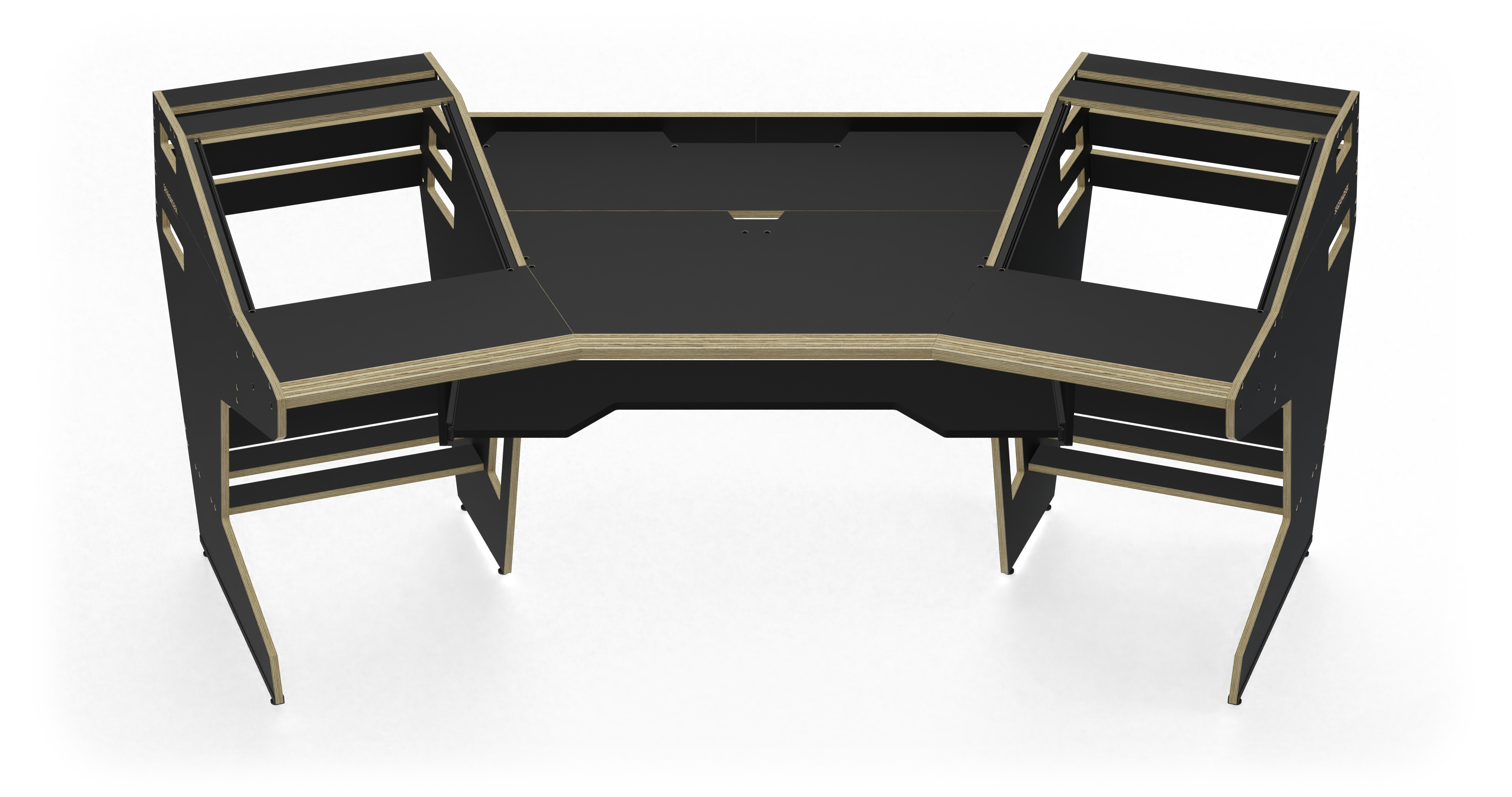 Sessiondesk GUSTAV 2.0 Studio Desk with KEY medium Keyboard Drawer - 90s Black gallery 1