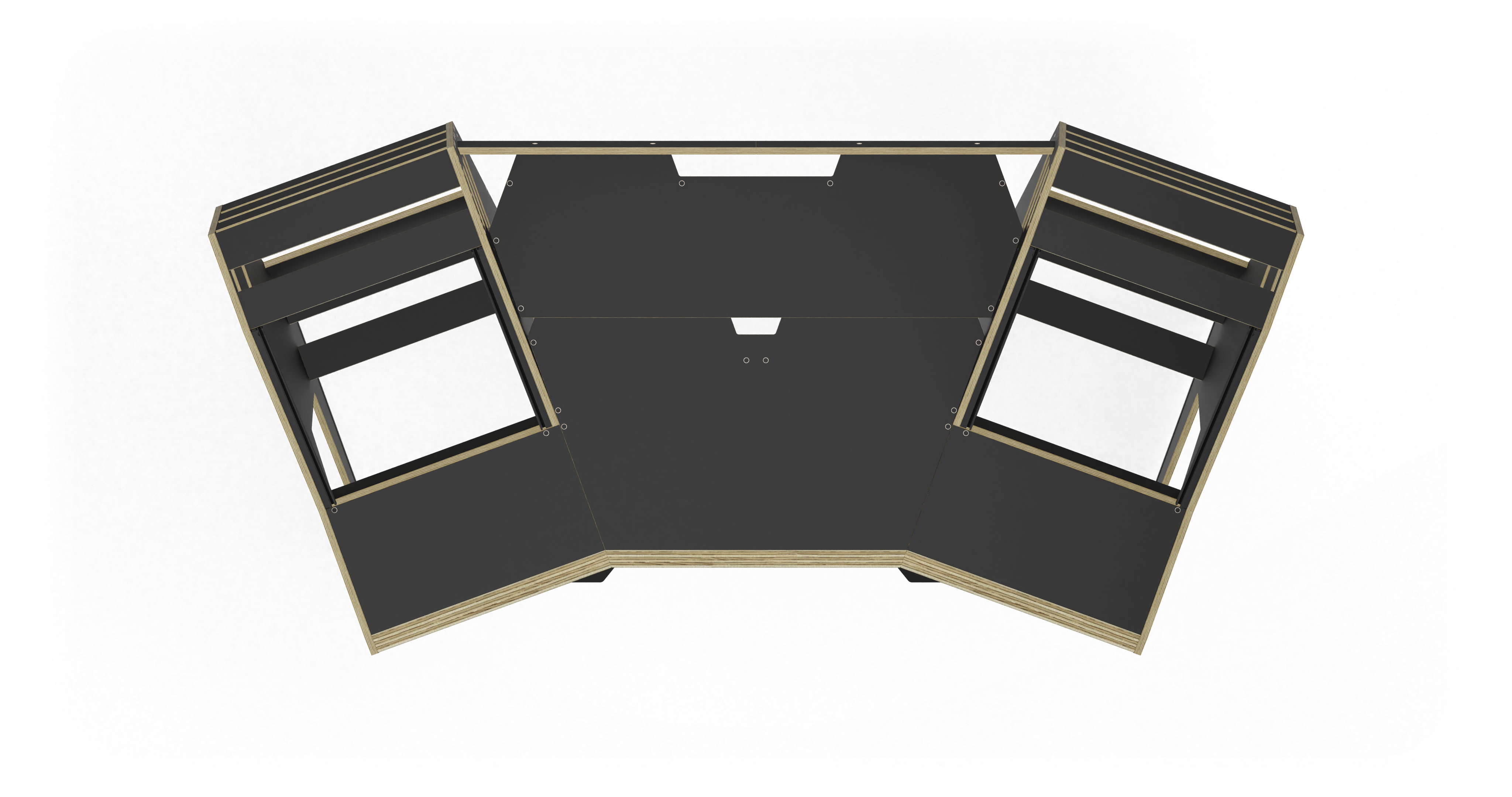 Sessiondesk GUSTAV 2.0 Studio Desk with KEY medium Keyboard Drawer - 90s Black gallery 2