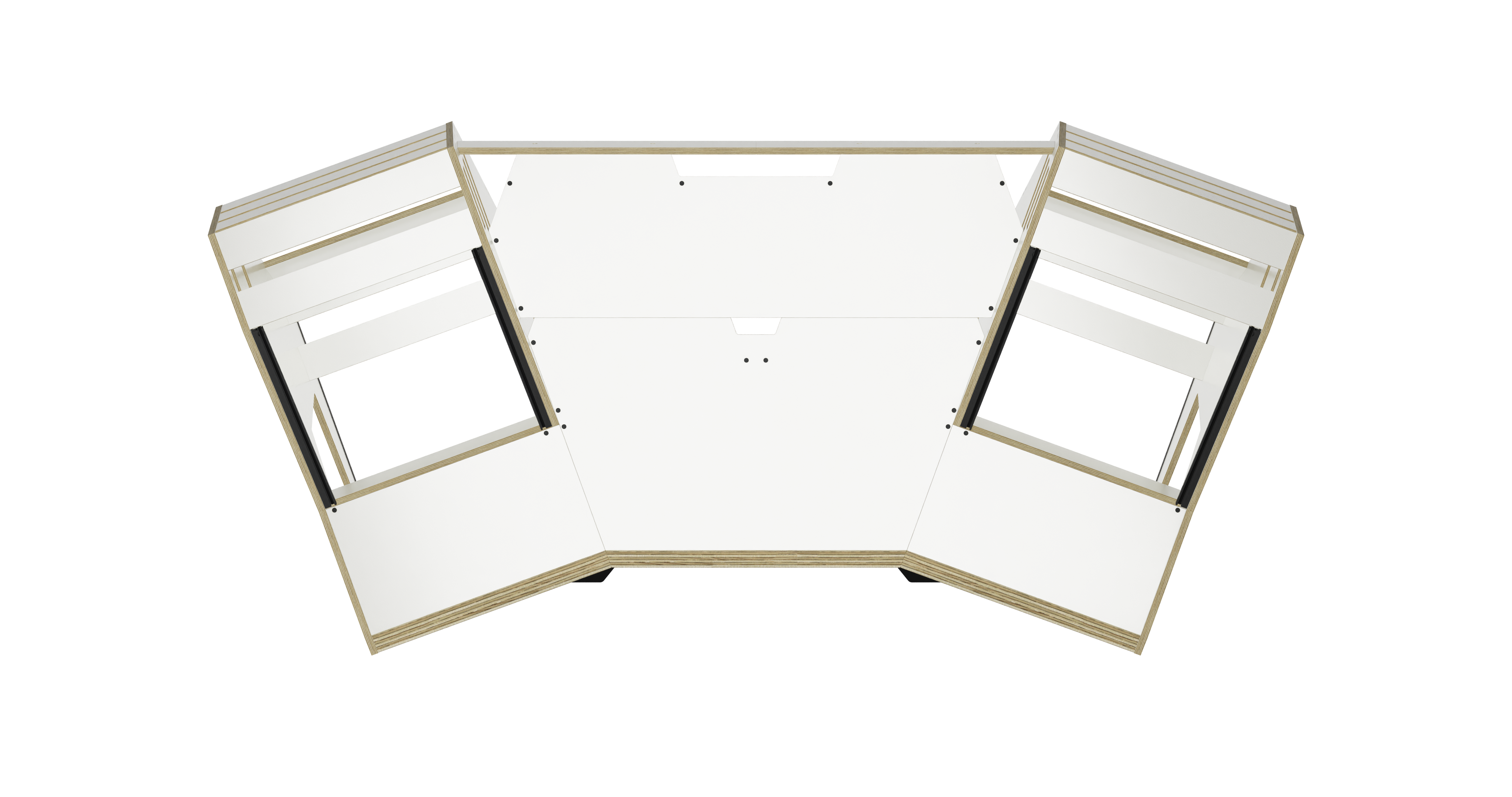 Sessiondesk GUSTAV 2.0 Studio Desk with KEY medium Keyboard Drawer - 70s White gallery 2