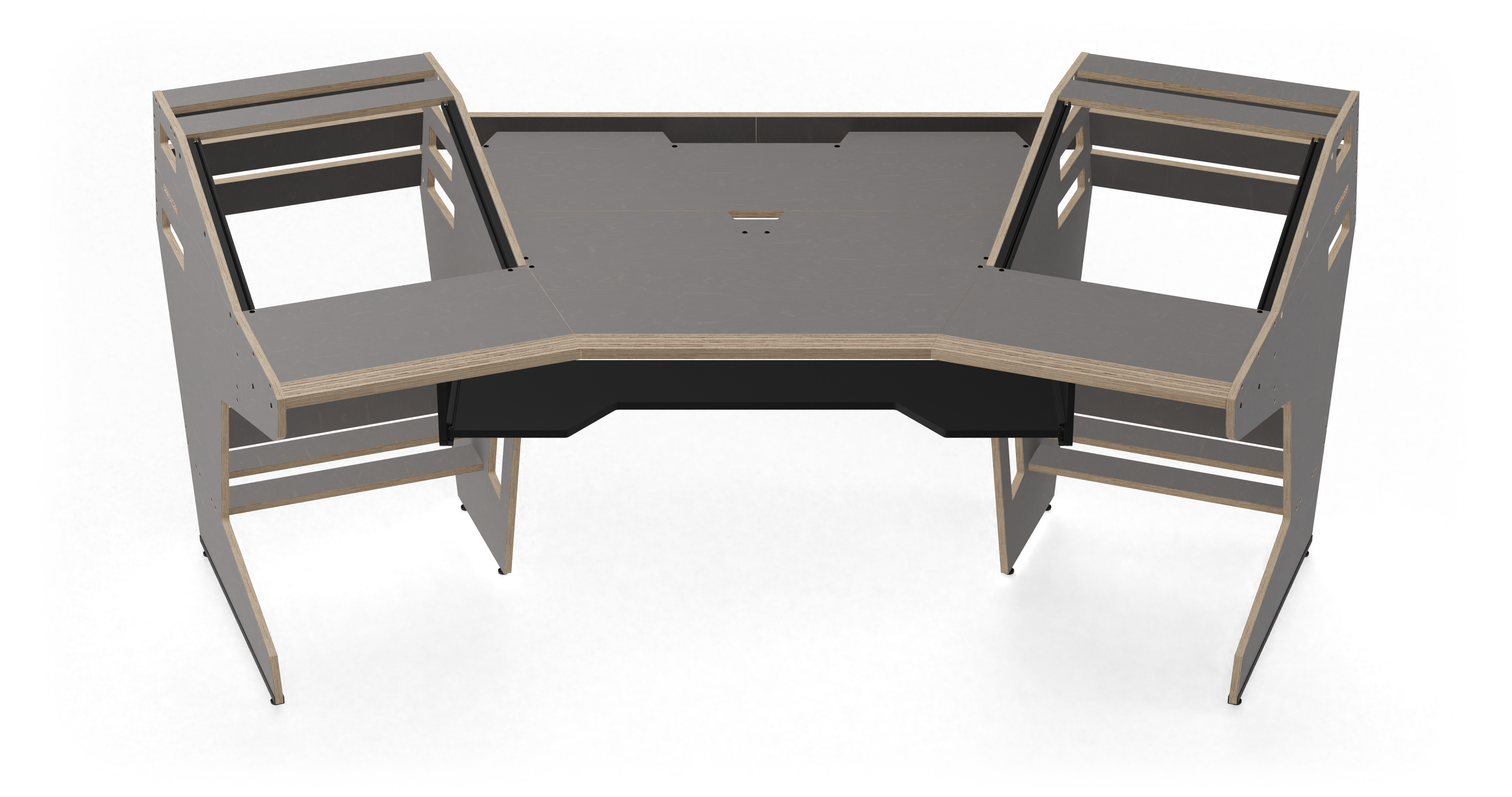 Sessiondesk GUSTAV 2.0 Studio Desk with KEY medium Keyboard Drawer - 80s Grey gallery 1