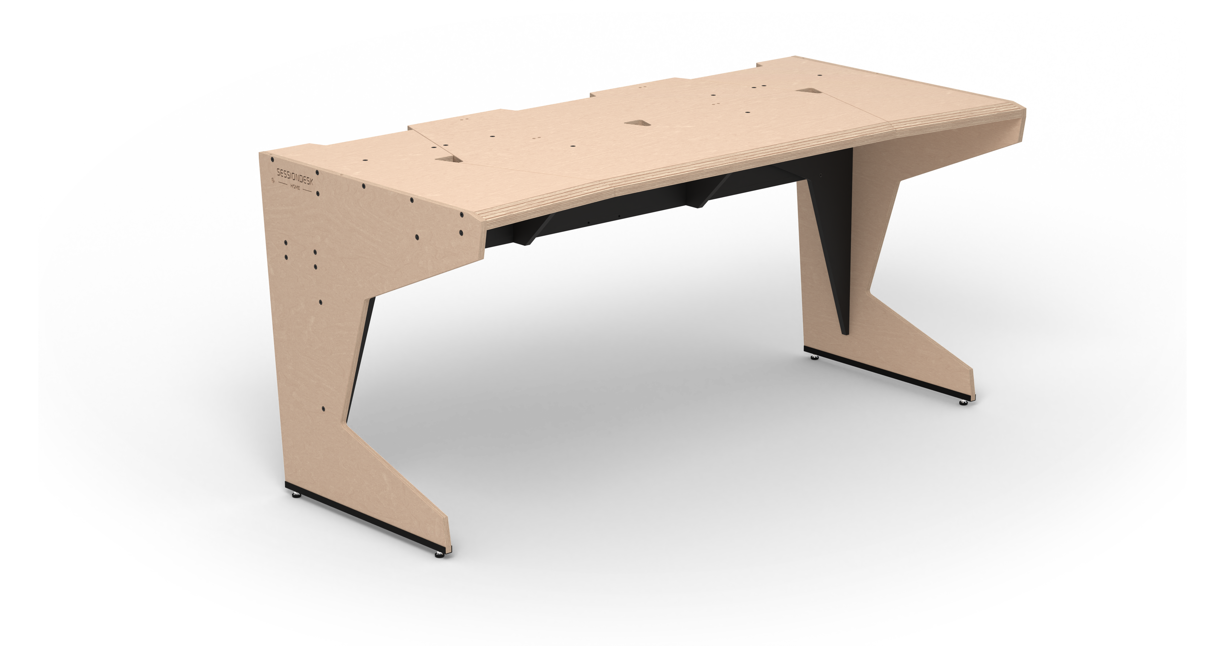 Sessiondesk HOME big 2.0 Studio Desk with RACKS - 100% Birch gallery 2