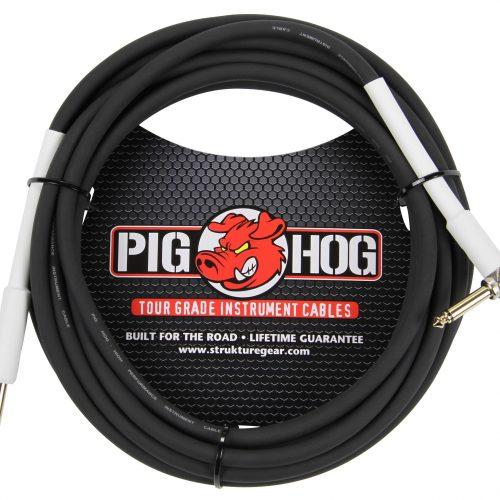 Pig Hog 18.5ft 1/4" - 1/4" Right angle 8mm Inst. Cable