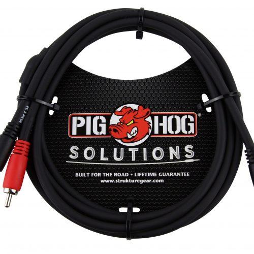 Pig Hog Solutions - 6ft Stereo Breakout Cable, 3.5mm to Dual RCA