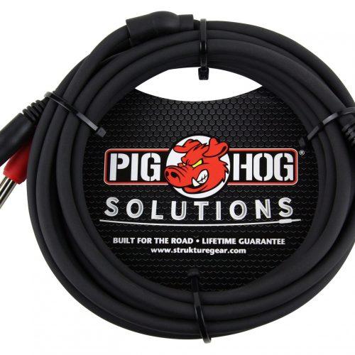 Pig Hog Solutions - 10ft Stereo Breakout Cable, 3.5mm to Dual 1/4"