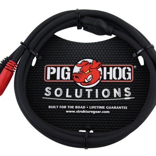 Pig Hog Solutions - 3ft Stereo Breakout Cable, 3.5mm to Dual 1/4"