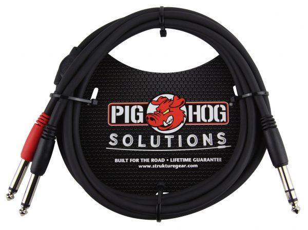 Pig Hog Solutions - 6ft TRS(M)-Dual 1/4" Insert Cable