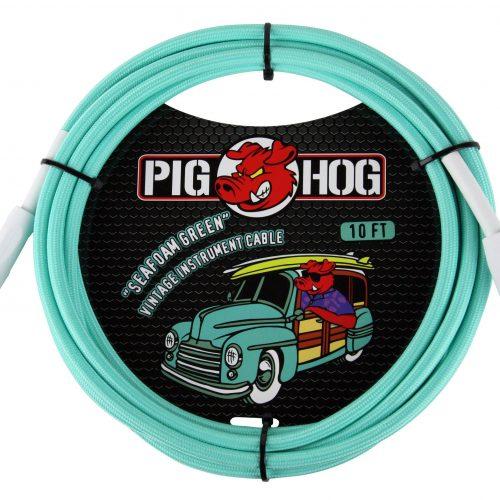 Pig Hog "Seafoam Green" Instrument Cable, 10ft