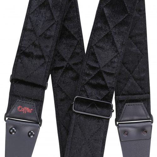 Coffin "The Count" Black Velvet Guitar Strap