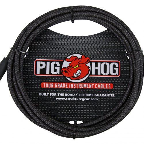 Pig Hog "Black Woven" Instrument Cable, 10ft