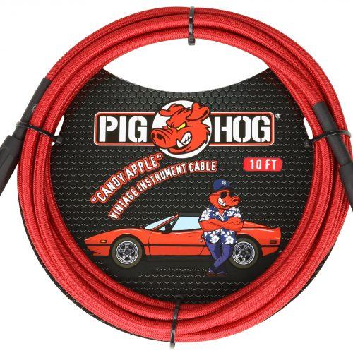 Pig Hog "Candy Apple Red" Instrument Cable, 10ft.